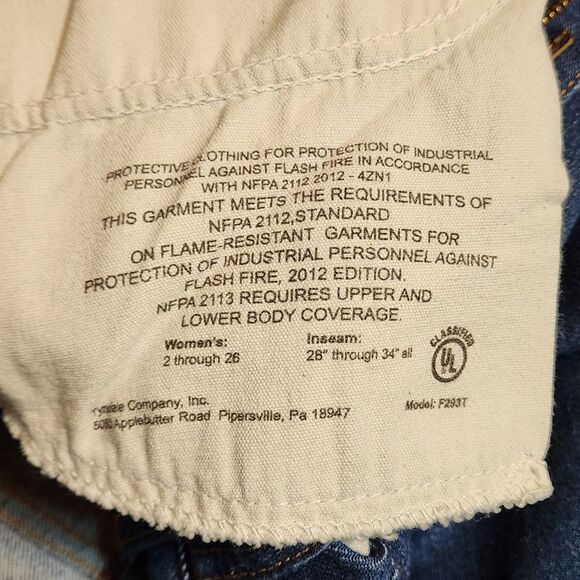 Tyndale FRMC Arc Rated Flame Resistent Denim Jeans Womens 10 - Picture 13 of 14